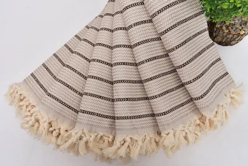 Custom Towel Beach, Scarf Towel, House Warming Gift, Bridal Shower Favors, Gifts For Him, Bachelorette Party Favors, 70x40 Cotton Striped Towel - 4