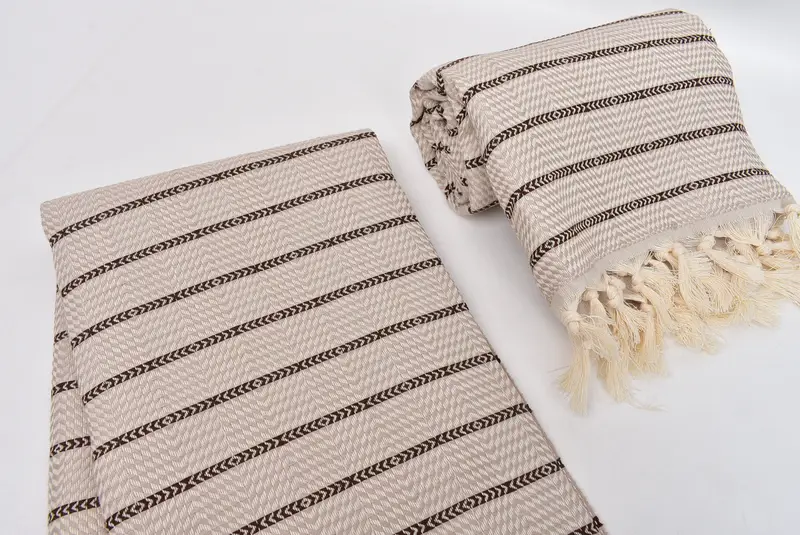 Custom Towel Beach, Scarf Towel, House Warming Gift, Bridal Shower Favors, Gifts For Him, Bachelorette Party Favors, 70x40 Cotton Striped Towel - 7