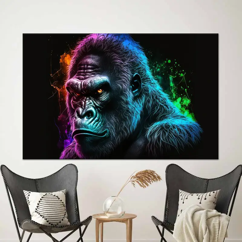 Sanatsal Kanvas: İnsan Mağaranızı Soyut Goril Baskısıyla Yükseltin