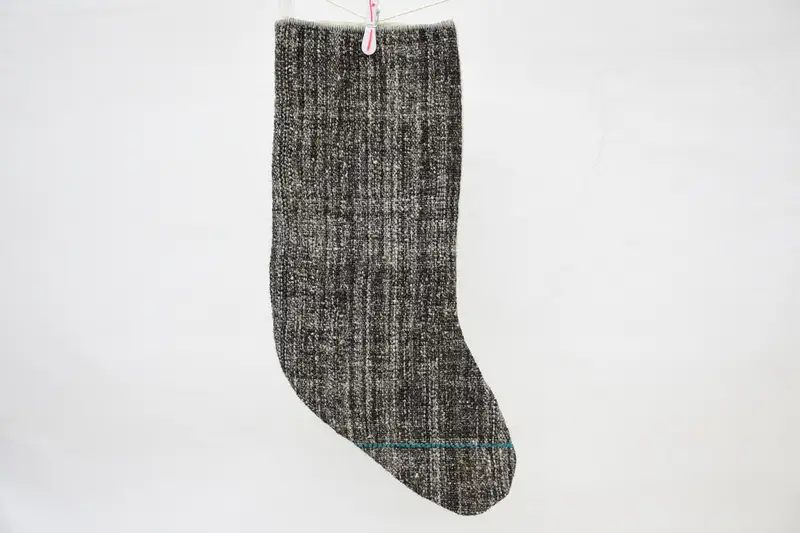 Medias con adornos navideños en color marrón y blanco, medias de 14 pulgadas