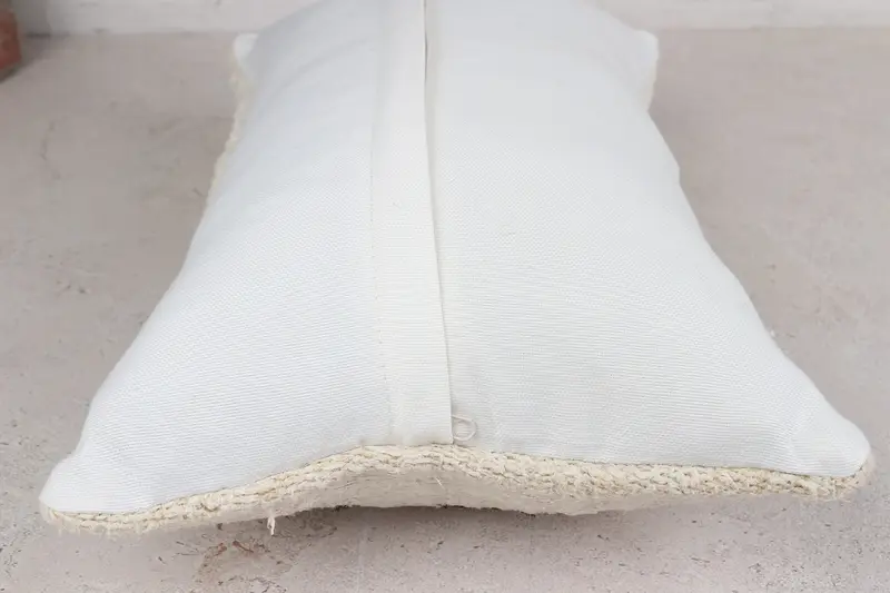 Boho Pillow Sham Cover, Antique Pillows, Kilim Pillow, Pillow Sham, 12x20 White Pillow Cover, Nomadic Pillow Cover, Pattern Throw Cushion Case - 5