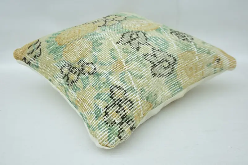 16x16 Beige Cushion Case, Vintage Pillow, Interior Designer Pillow, Turkish Pillow, Turkish Corner Cushion Case, Pillow Case - 6