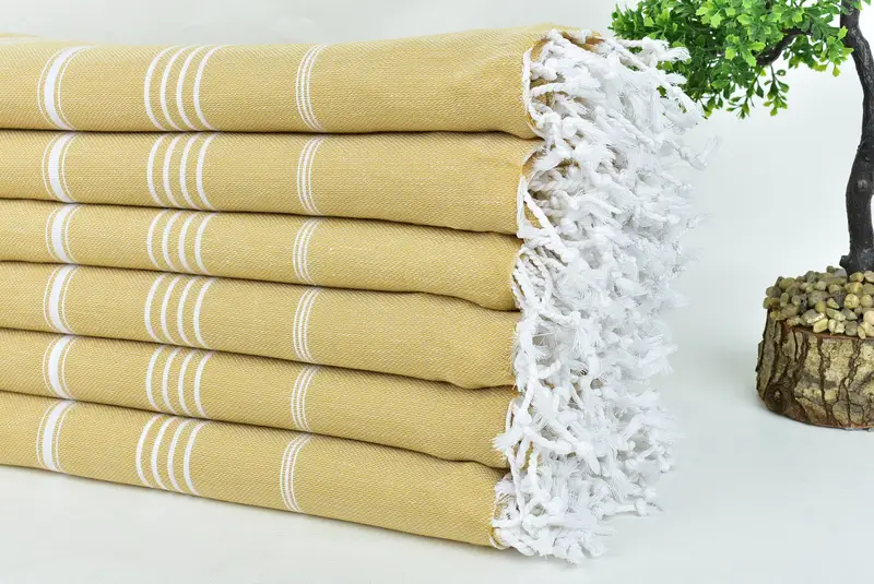Turkish Blanket, Wedding Favors, Personalized Gifts, Custom Shower Curtain, Throw Blankets, Turkish Bedcover, 96x80 Cotton Striped Towel - 3