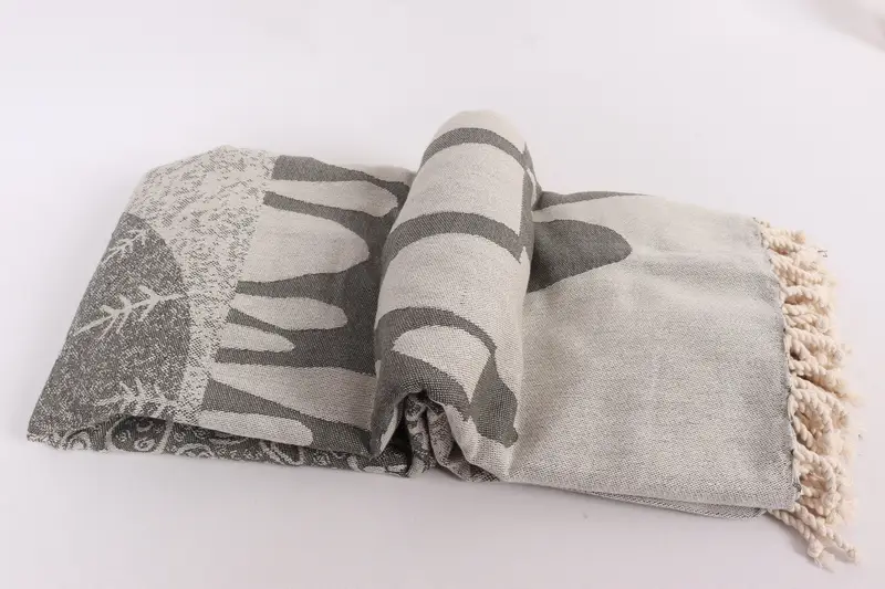 Personalized Gifts, Monogram Blanket, Family Gift, Turkish Blanket Throw, Turkish Bedcover, 100x80 Cotton Turtle Design Towel, Woven Throw Blanket - 7
