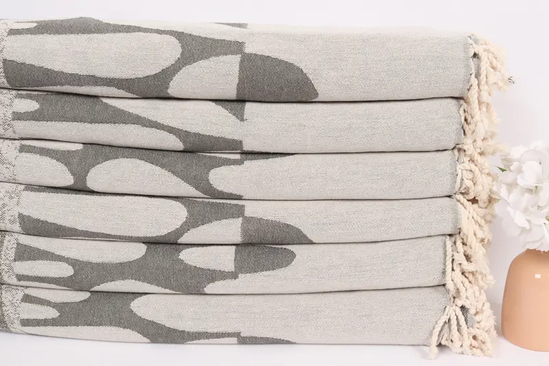 Personalized Gifts, Monogram Blanket, Family Gift, Turkish Blanket Throw, Turkish Bedcover, 100x80 Cotton Turtle Design Towel, Woven Throw Blanket - 4