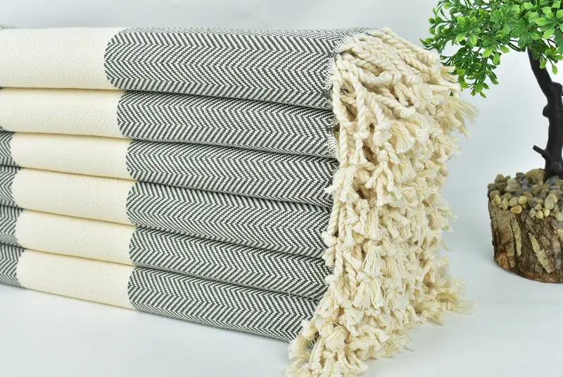 Soft towel, 70x40 Cotton Herringbone Towel, Authentic Turkish hammam peshtemal, Gifts For Him, Bachelorette Gifts, Gift For Coworker, Travel Towel - 3