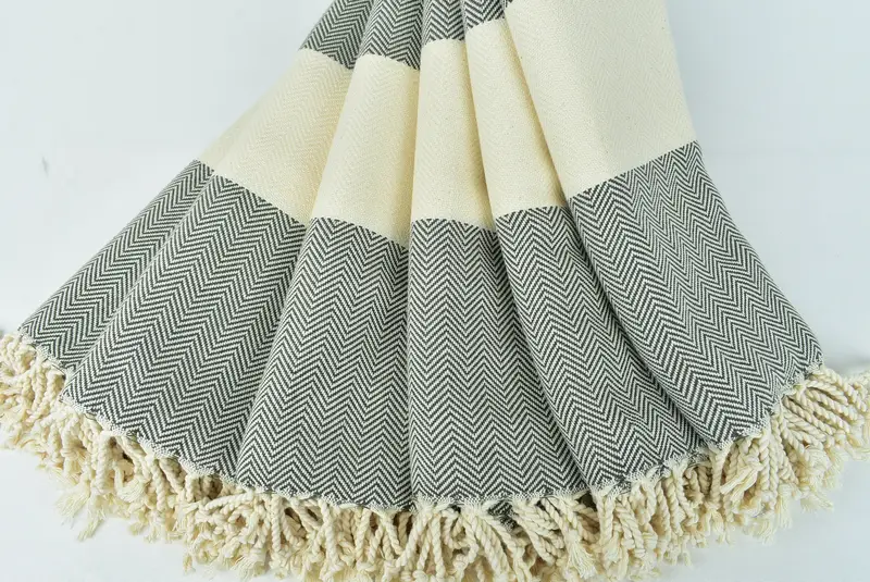 Soft towel, 70x40 Cotton Herringbone Towel, Authentic Turkish hammam peshtemal, Gifts For Him, Bachelorette Gifts, Gift For Coworker, Travel Towel - 4