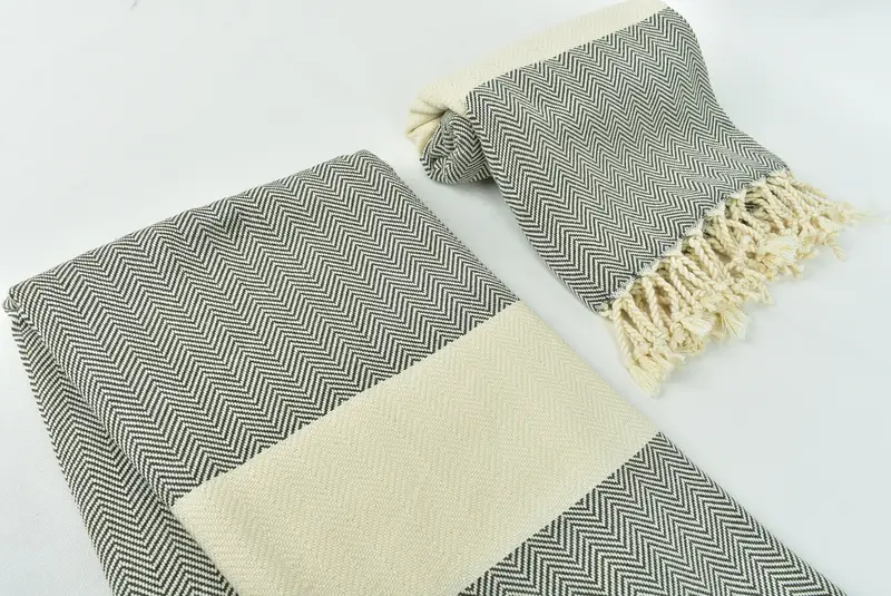 Soft towel, 70x40 Cotton Herringbone Towel, Authentic Turkish hammam peshtemal, Gifts For Him, Bachelorette Gifts, Gift For Coworker, Travel Towel - 7