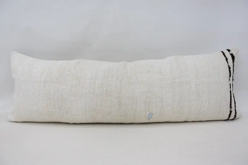 Kilim Pillow Cover, Chair Cushion Case, Traditional Pillow, 16x48 White Cushion Cover, Turkish Kilim Pillow, Antique Pillows, Pillow Cover - 4