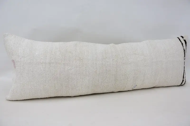 Kilim Pillow Cover, Chair Cushion Case, Traditional Pillow, 16x48 White Cushion Cover, Turkish Kilim Pillow, Antique Pillows, Pillow Cover - 3