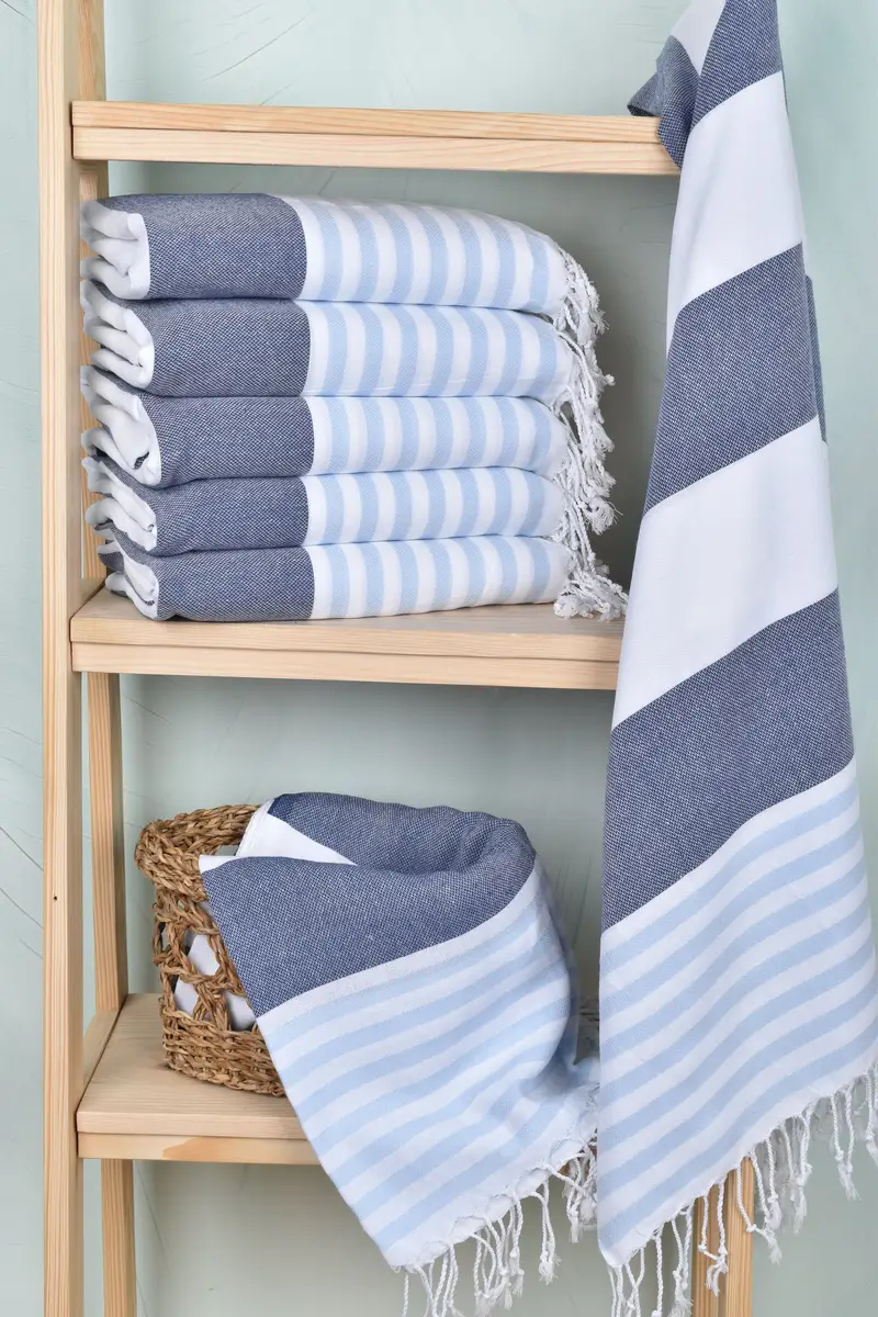 Bulk Order Towel, Monogram Turkish Towel, Maid Of Honor Gift, Best Beach Towel, 70x40 Cotton Striped Towel, Beach Size Towel, Embroidered Towel - 3