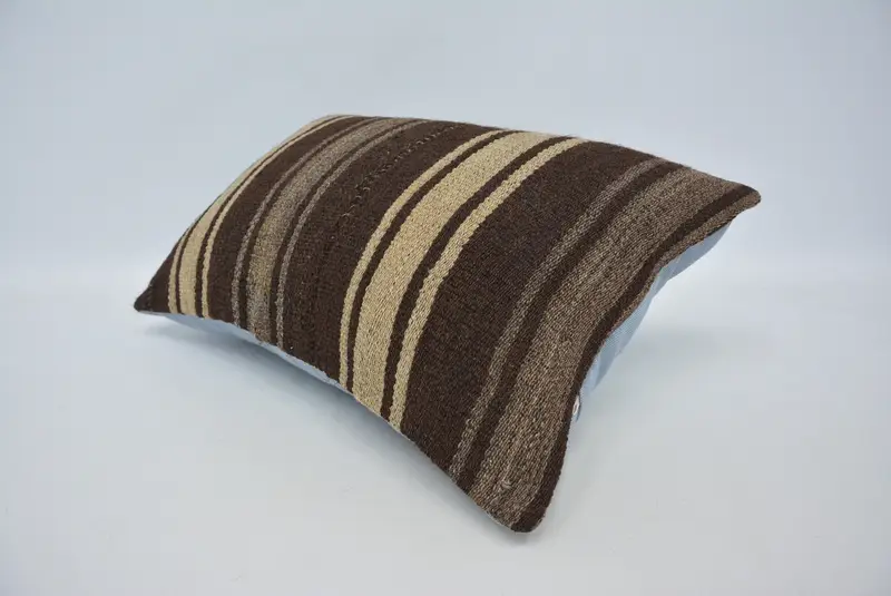 Nomadic Pillow Case, Pillow, Antique Pillows, Boho Pillow, Turkish Pillow, Accent Pillow, Lounge Throw Pillow, 16x24 Brown Pillow Case - 6