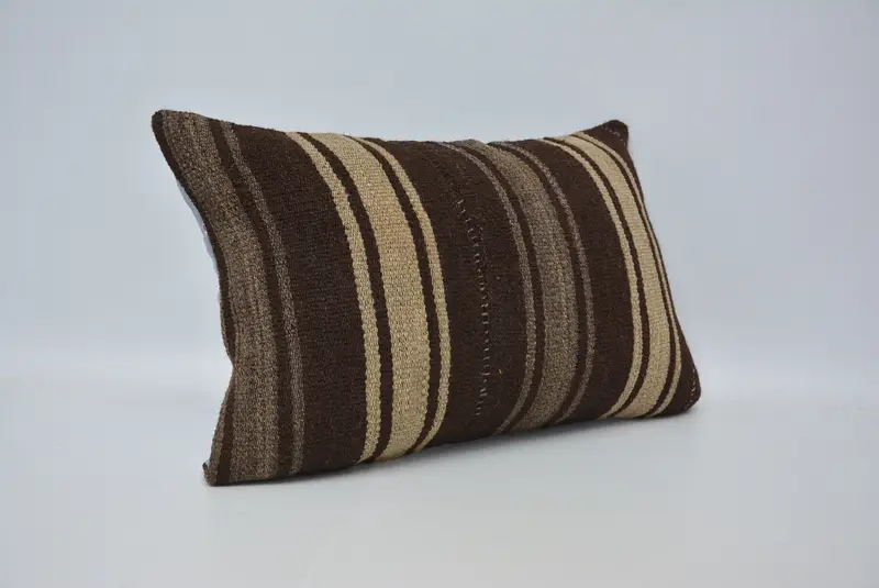 Nomadic Pillow Case, Pillow, Antique Pillows, Boho Pillow, Turkish Pillow, Accent Pillow, Lounge Throw Pillow, 16x24 Brown Pillow Case - 3