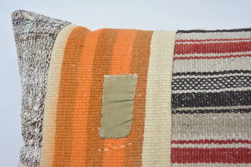 Pillow Cover, 16x24 Beige Pillow Sham, Vintage Kilim Pillow Pillow Cover, Vintage Kilim Throw Pillow, Vintage Pillow, Handmade Kilim Cushion - 2