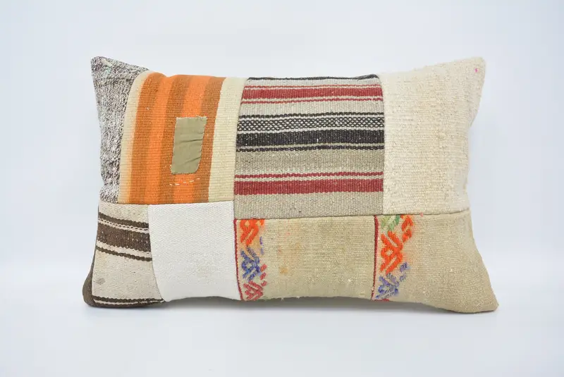 Pillow Cover, 16x24 Beige Pillow Sham, Vintage Kilim Pillow Pillow Cover, Vintage Kilim Throw Pillow, Vintage Pillow, Handmade Kilim Cushion - 1