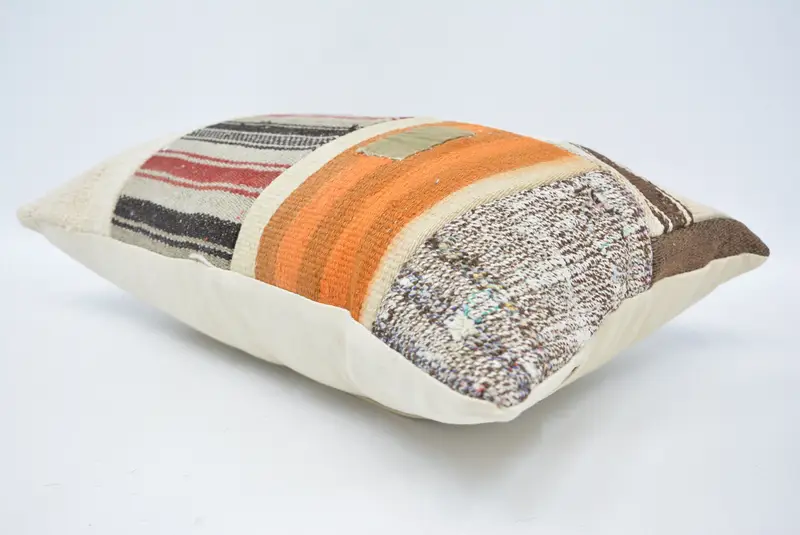 Pillow Cover, 16x24 Beige Pillow Sham, Vintage Kilim Pillow Pillow Cover, Vintage Kilim Throw Pillow, Vintage Pillow, Handmade Kilim Cushion - 6