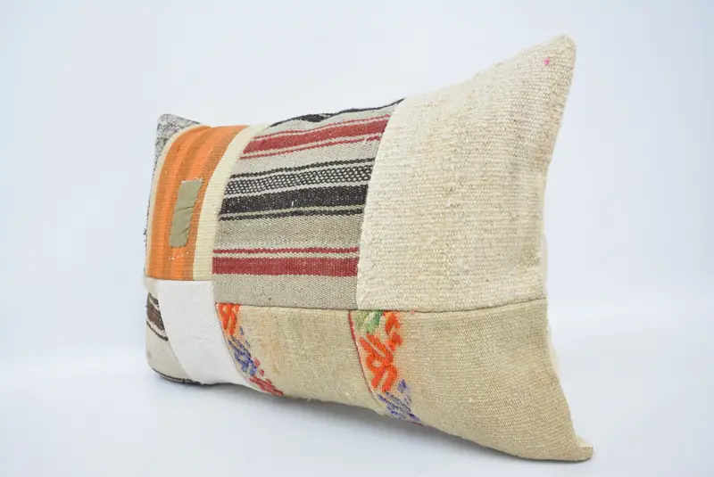 Pillow Cover, 16x24 Beige Pillow Sham, Vintage Kilim Pillow Pillow Cover, Vintage Kilim Throw Pillow, Vintage Pillow, Handmade Kilim Cushion - 4