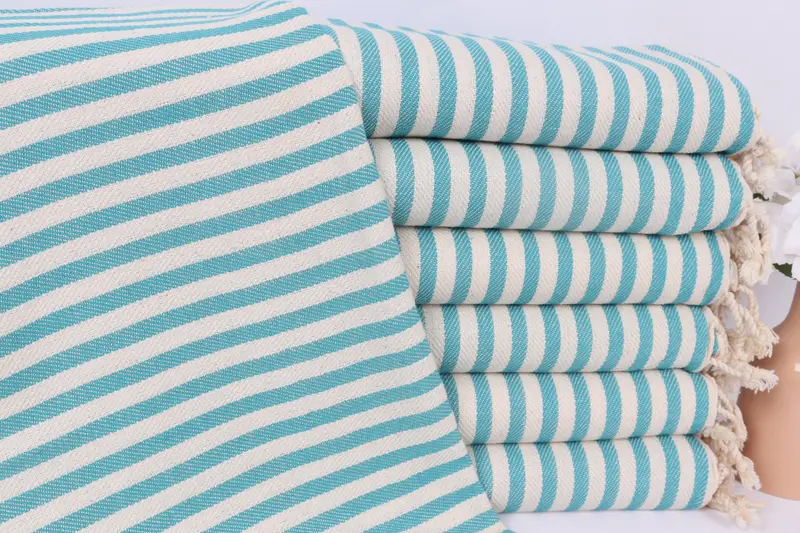 Custom Hand Towel, Boyfriend Gift, Wedding Gift For Bride, Personalized Kitchen Towel, Gym Towel, Turkish Tea Towel, 40x18 Cotton Striped Towel - 1