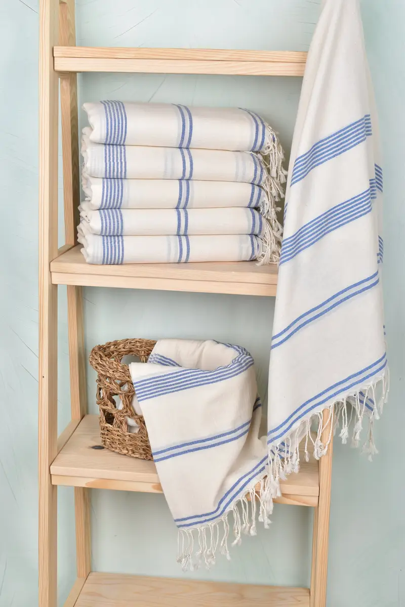 80x36 Cotton Striped Towel, Yoga Towel, Absorbent Turkish towel, Best Friend Gift, Welcome Wedding Gift, Custom Wedding Gift, Kids Beach Towel - 3