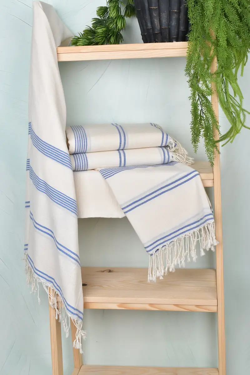 80x36 Cotton Striped Towel, Yoga Towel, Absorbent Turkish towel, Best Friend Gift, Welcome Wedding Gift, Custom Wedding Gift, Kids Beach Towel - 6