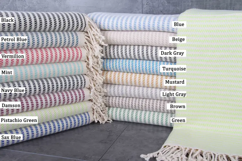 Beach Towel Organic Cotton Polka Dot Beige, 40x71 Inches