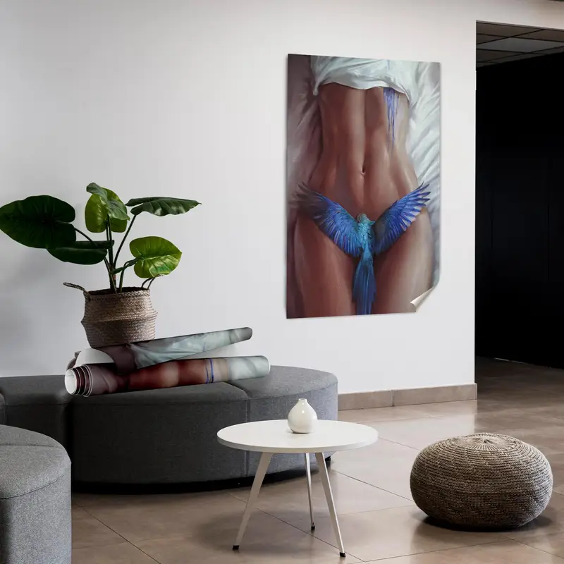 Encantador lienzo erótico: Mujer desnuda Lámina artística