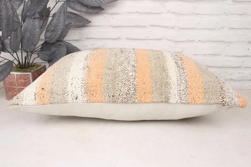 Bohemian Cushion Pillow Sham, Boho Pillow, 16x24 White Cushion Case, Sofa Bolster Pillow Case, Turkish Pillow, Kilim Cushion Sham, Pillow Cover - 5