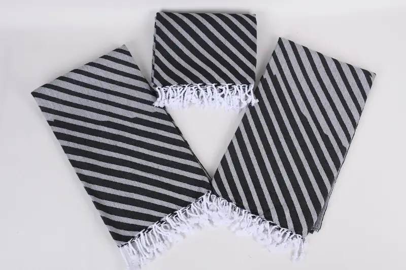 Housewarming Gift, Home Decor Gifts, Merry Christmas Gifts, Gifts For Him, Pool Towels, Turkish beach towel with fringe, 70x40 Cotton Striped Towel - 6