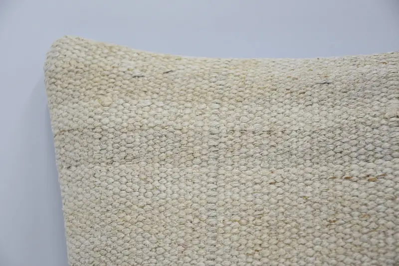 Accent Pillow Sham, Neutral Throw Pillow, 16x16 White Cushion Case, Boho Pillow Sham Cover, Vintage Kilim Pillow, Cushion Case, Gift Pillow - 2