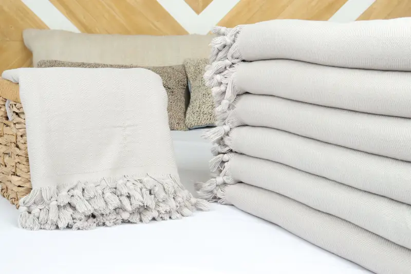 88x70 Cotton Stonewashed Chevron Towel, Turkish Cotton Blanket, Woven Throw Blanket, Wedding Gift Ideas, Throw Blanket, Personalized Gifts - 4