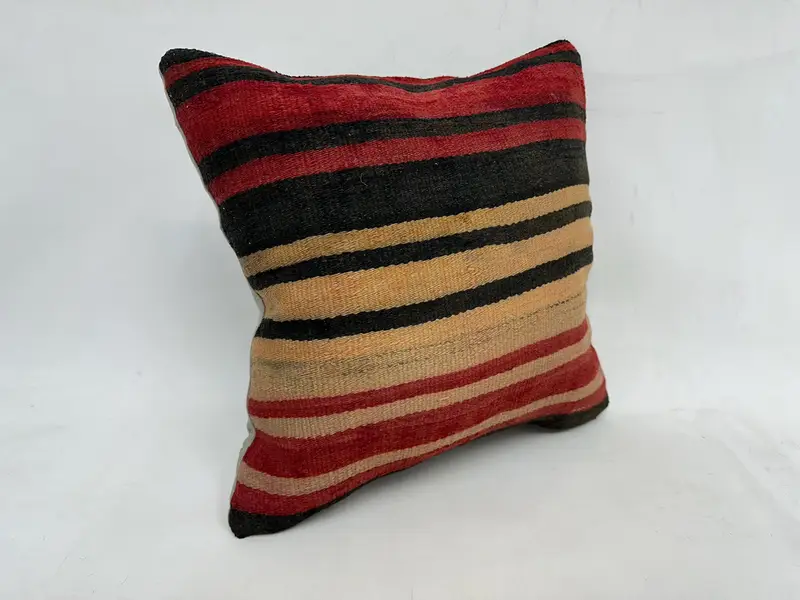 Pillow for Sofa, Pillow for Couch, Office Chair Cushion Cover, Cushion, 20x20 Beige Pillow Case, Handmade Kilim Cushion - 3