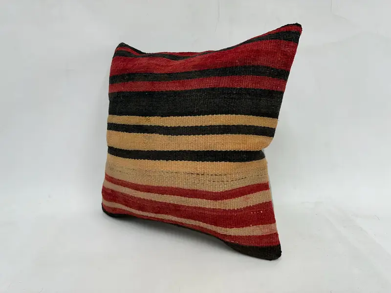 Pillow for Sofa, Pillow for Couch, Office Chair Cushion Cover, Cushion, 20x20 Beige Pillow Case, Handmade Kilim Cushion - 4