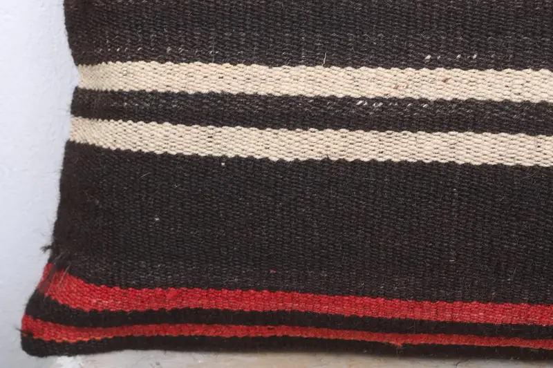 Kilim Cushion Sham, Authentic Cushion Cover, Vintage Pillow, 16x36 Brown Pillow Sham, Aztec Pillow Cover, Cushion Case, Turkish Pillow - 3