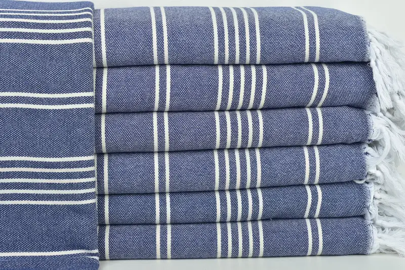 Custom Blanket, Woven Blanket, Shower Curtain, 96x70 Cotton Striped Towel, Housewarming Gift, Halloween Gifts, Bachelorette Party Gifts For Bride - 1