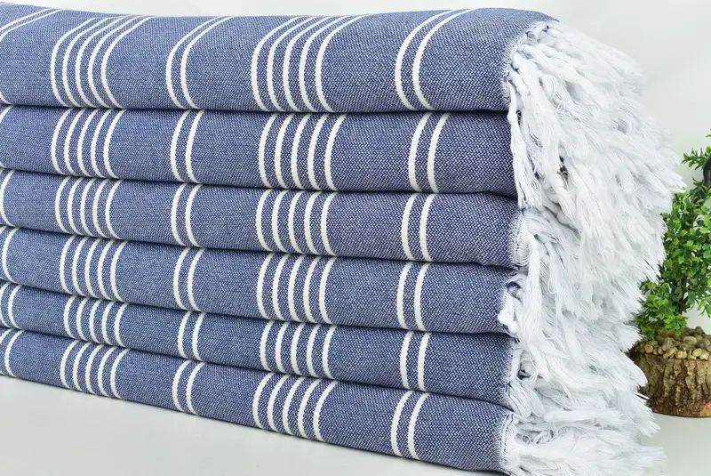 Custom Blanket, Woven Blanket, Shower Curtain, 96x70 Cotton Striped Towel, Housewarming Gift, Halloween Gifts, Bachelorette Party Gifts For Bride - 3