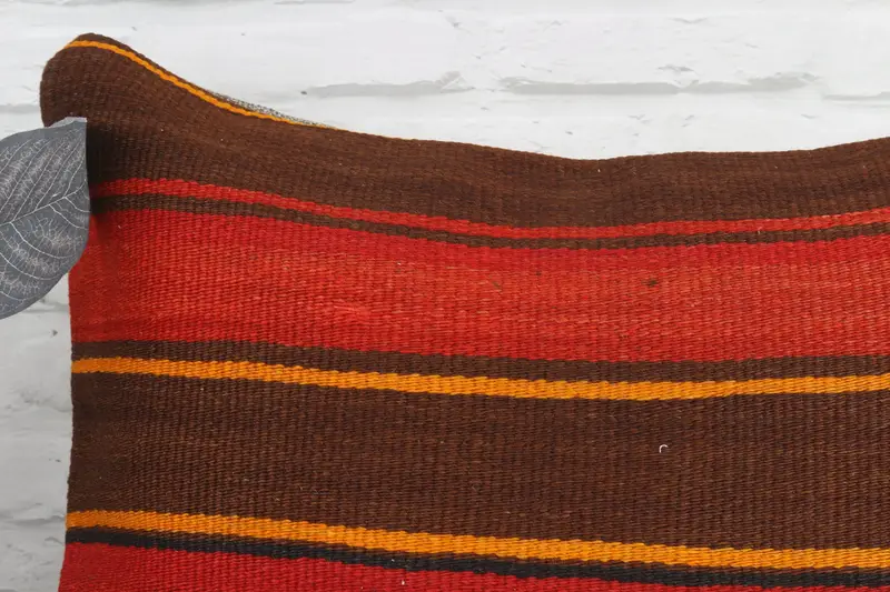 Kilim Pillow, Turkish Corner Pillow, Knitted Pillow Cover, Handmade Kilim Cushion, Pillow for Sofa, 22x22 Red Cushion Cover, Cushion Case - 2