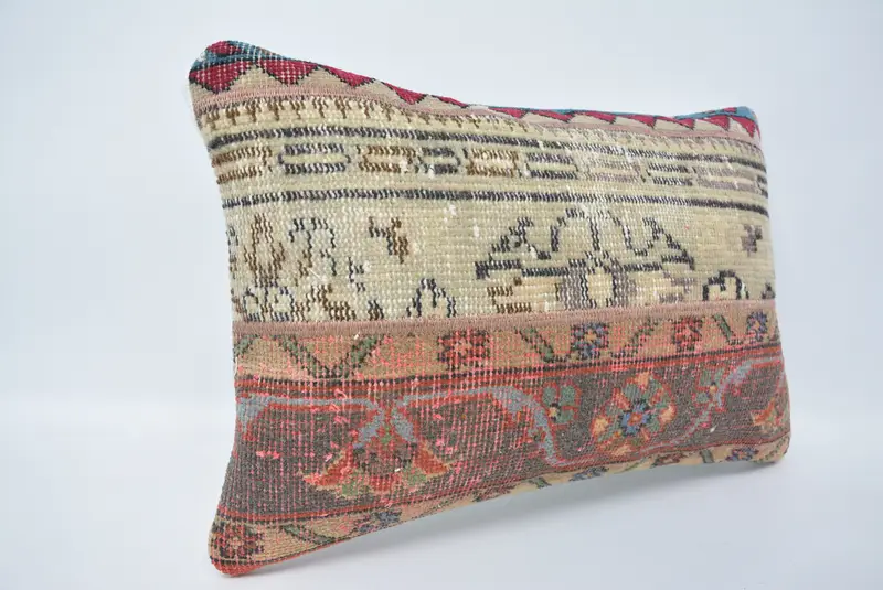 16x24 Beige Pillow, Boho Pillow Sham Cover, Kilim Pillow Cover, Cushion, Handmade Rug Seat Cushion Cover, Tribal Cushion Case, Boho Pillow - 3