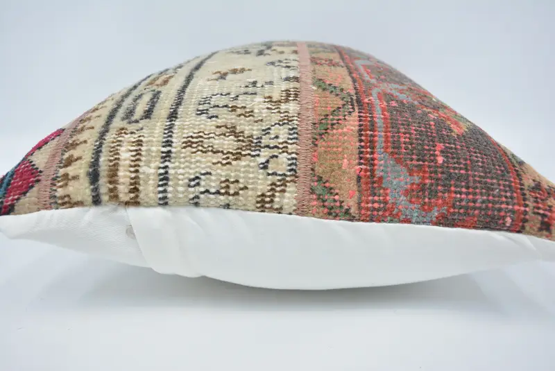 16x24 Beige Pillow, Boho Pillow Sham Cover, Kilim Pillow Cover, Cushion, Handmade Rug Seat Cushion Cover, Tribal Cushion Case, Boho Pillow - 5