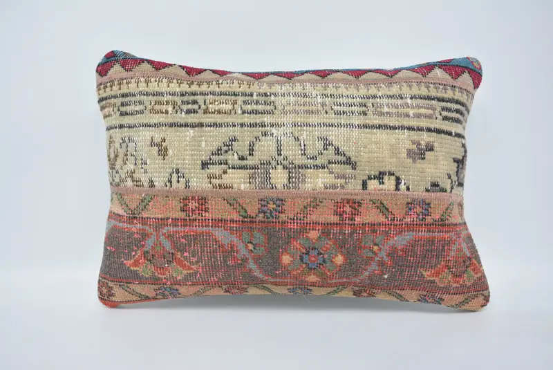 16x24 Beige Pillow, Boho Pillow Sham Cover, Kilim Pillow Cover, Cushion, Handmade Rug Seat Cushion Cover, Tribal Cushion Case, Boho Pillow - 1