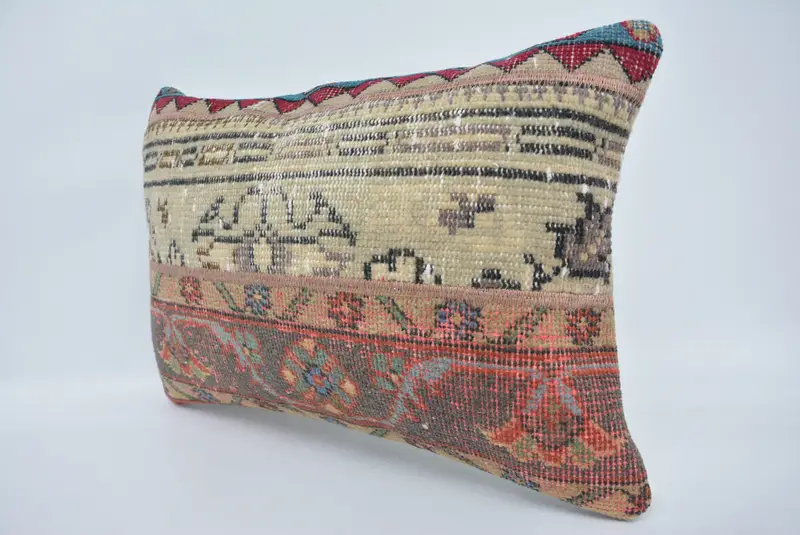 16x24 Beige Pillow, Boho Pillow Sham Cover, Kilim Pillow Cover, Cushion, Handmade Rug Seat Cushion Cover, Tribal Cushion Case, Boho Pillow - 4