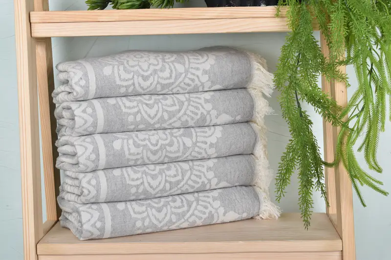 Bridesmaid Gifts Personalized, 74x36 Cotton Floral Patterned Towel, Home Decor Gifts, Sand-resistant towel, Bridal Shower Gift, Beach Towel Bulk - 2
