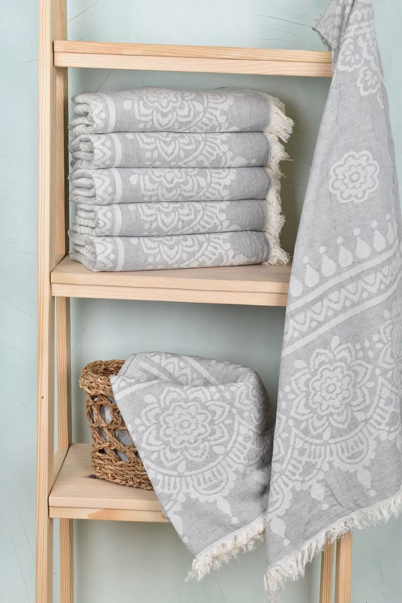 Bridesmaid Gifts Personalized, 74x36 Cotton Floral Patterned Towel, Home Decor Gifts, Sand-resistant towel, Bridal Shower Gift, Beach Towel Bulk - 4
