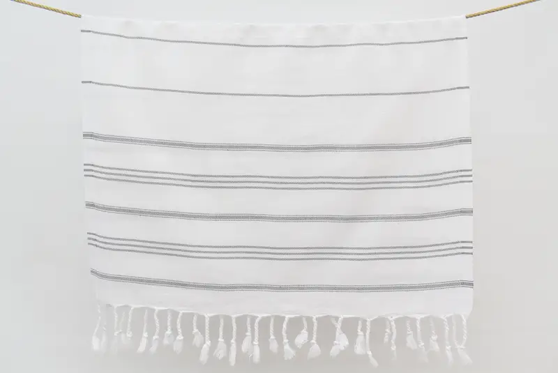 Küçük banyo havlu, özel isim havlu, gelin partisi hediyeleri, ev dekor hediyeleri, özel el havlu, 40x24 pamuklu çizgili havlu, kişiselleştirilmiş bulaşık havlu - 8