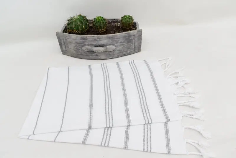 Küçük banyo havlu, özel isim havlu, gelin partisi hediyeleri, ev dekor hediyeleri, özel el havlu, 40x24 pamuklu çizgili havlu, kişiselleştirilmiş bulaşık havlu - 7