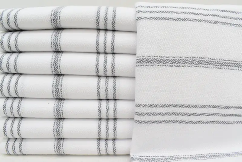 Küçük banyo havlu, özel isim havlu, gelin partisi hediyeleri, ev dekor hediyeleri, özel el havlu, 40x24 pamuklu çizgili havlu, kişiselleştirilmiş bulaşık havlu - 1