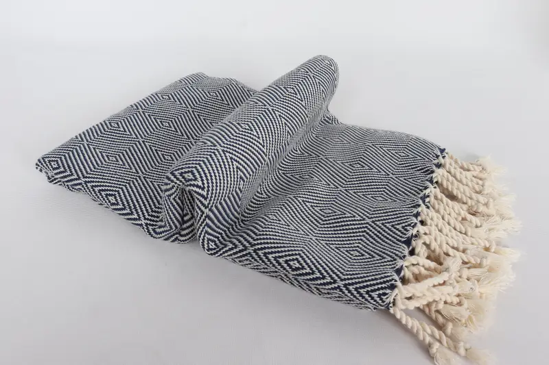 Best Friend Gift, Embroidered Towel, Turkish Towel Set, Monogrammed Turkish Towel, 74x40 Cotton Diamond Towel, Engagement Gift, Beach towel - 6