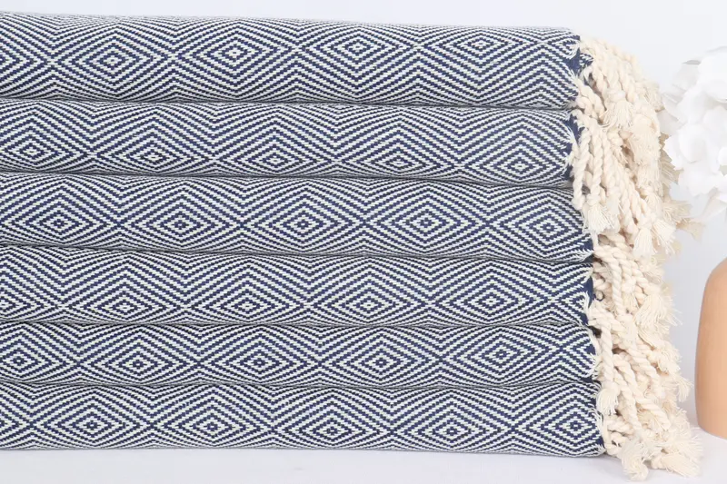 Best Friend Gift, Embroidered Towel, Turkish Towel Set, Monogrammed Turkish Towel, 74x40 Cotton Diamond Towel, Engagement Gift, Beach towel - 3