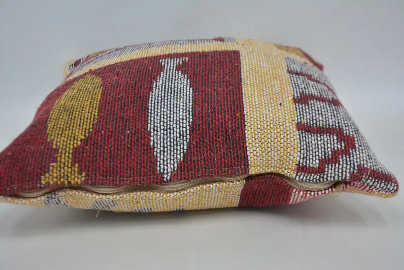 Interior Designer Pillow, Gift Pillow, 16x16 Yellow Pillow Sham, Authentic Cushion Cover, Tribal Pillow Sham, Cushion Cover, Throw Kilim Pillow - 5