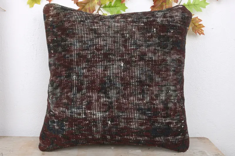 Kilim Cushion Sham, Ottoman Pillow Cover, Kilim Pillow, Pillow for Sofa, 20x20 Brown Pillow Cover, Wholesale Cushion, Cushion Case - 2
