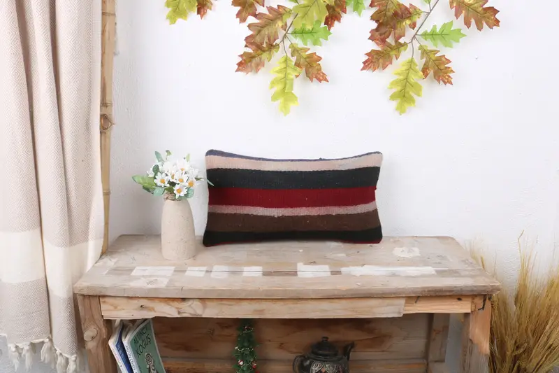 8x16 Red Cushion Case, Cushion, Home Decor Pillow, Boho Pillow Sham Cover, Pillow for Couch, Boho Throw Cushion Cover - 1